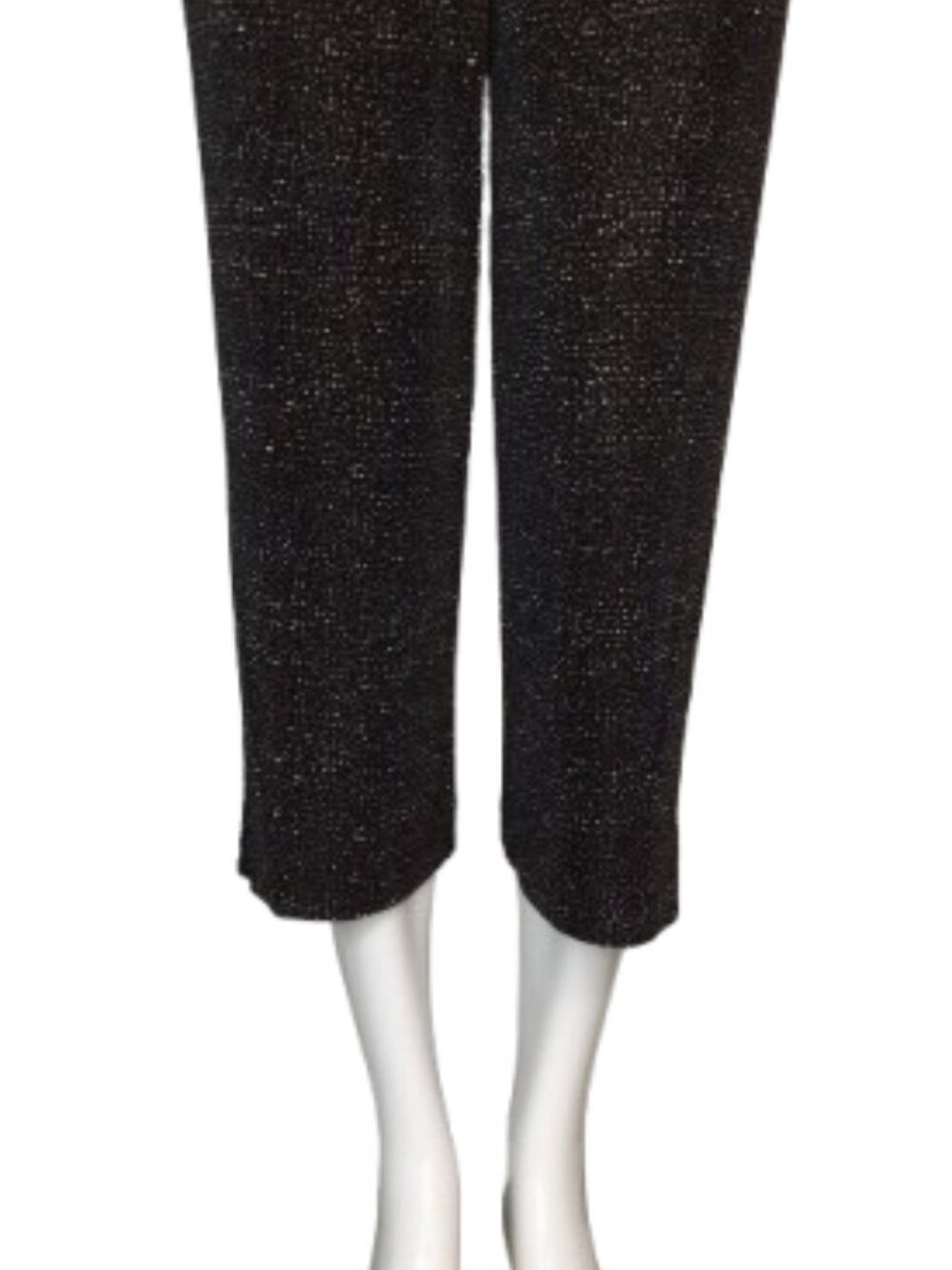 CHICO'S TRAVELERS Crop Pants, 1/M, Black/Off-white Geo print, Capri, Stretchy - Picture 5 of 11